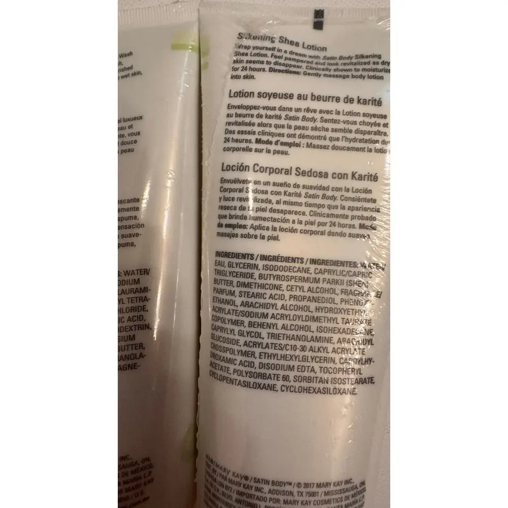 Lot of 3 New SealedMary Kay Satin Body Scrub/Wash/Lotion White Tea&Citrus6.5floz